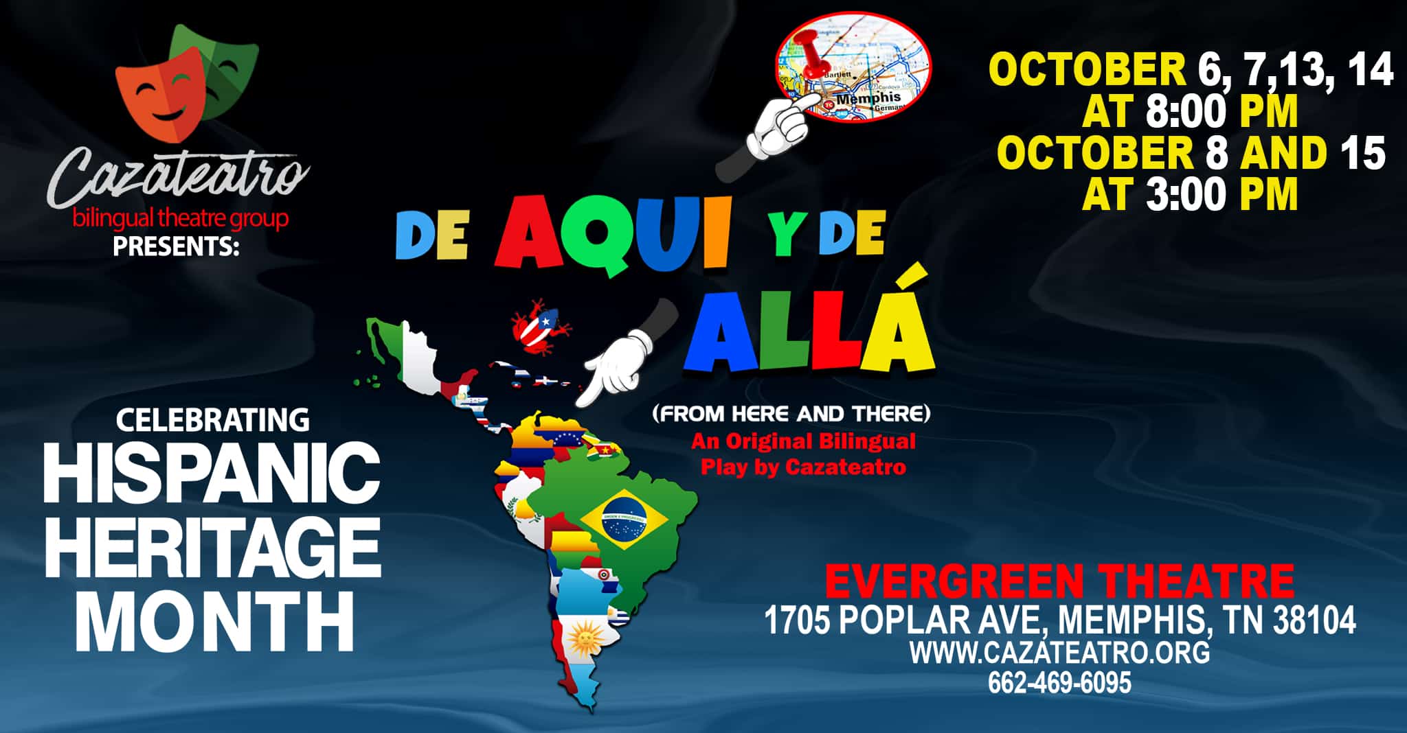 De aquí y de allá (From Here and There): Cazateatro Celebrates Hispanic Heritage Month at Cazateatro | 1 De aquí y de allá (From Here and There): Cazateatro Celebrates Hispanic Heritage Month Cazateatro de aqui y de alla B Facebook1